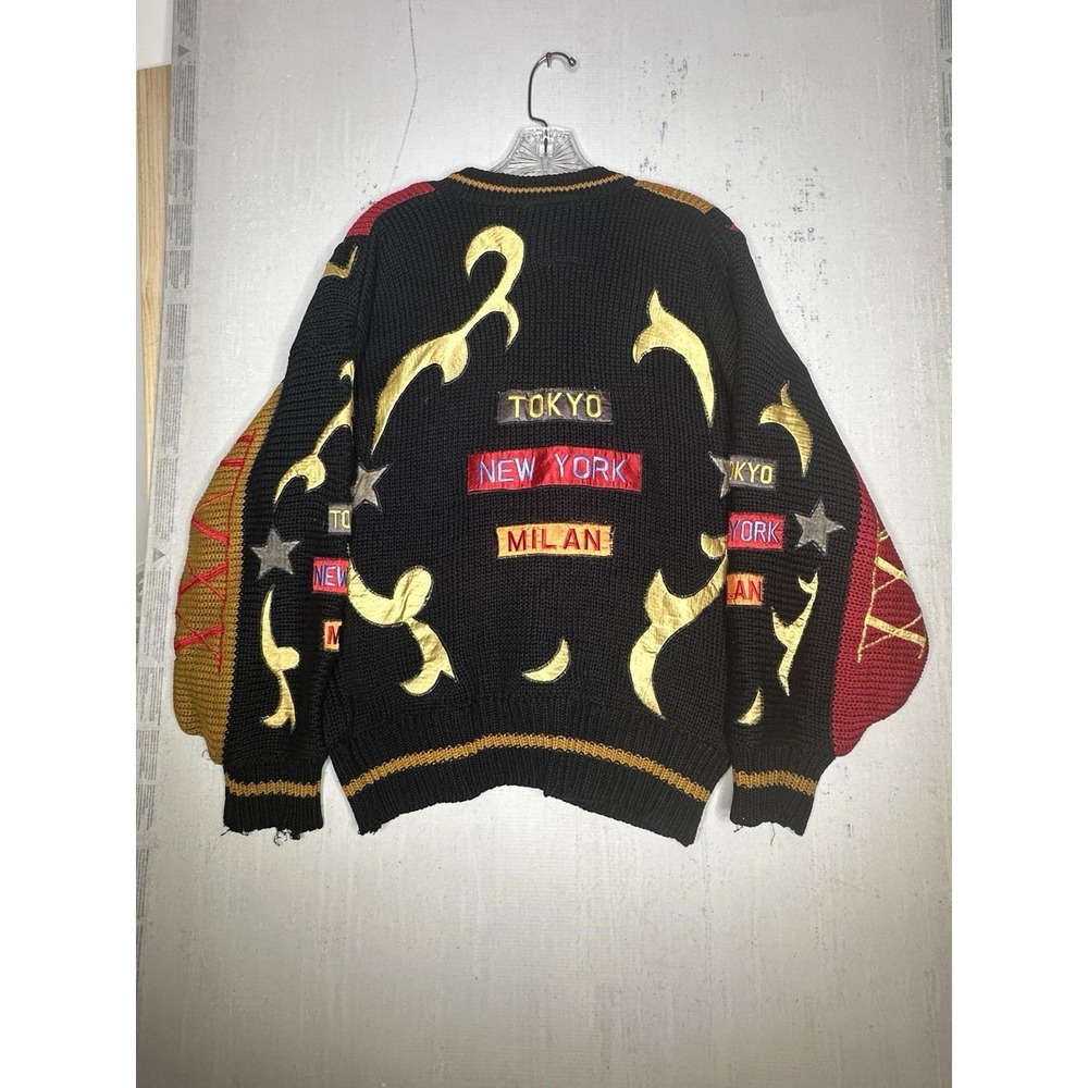 Vintage International Index Graphic Time Numeral Cardigan | Tagged Size: M - Picture 10 of 11